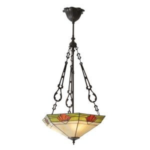 ENDON TIFFANY NEVADA LARGE INVERTED 3LT PENDANT