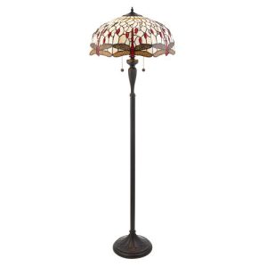ENDON TIFFANY DRAGONFLY BEIGE FLOOR