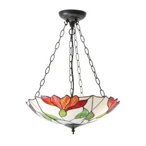 ENDON TIFFANY BOTANICA INVERTED 3LT PENDANT