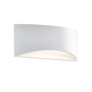 ENDON 91844 TOFT WALL COMPLETE WITH LED DRIVER PLASTER WHITE