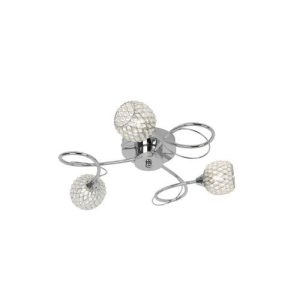 ENDON AHERNE 3LT SEMI FLUSH MODERN POLISHED CHROME
