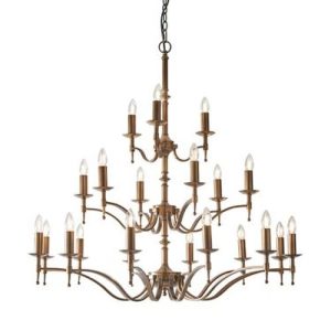 ENDON INTERIORS 1900 STANFORD ANTIQUE BRASS 21LT PENDANT