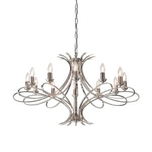 ENDON INTERIORS 1900 PENN NICKEL 12LT PENDANT