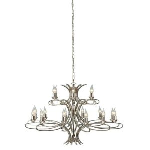 ENDON INTERIORS 1900 PENN NICKEL 18LT PENDANT