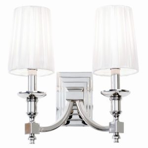 ENDON DOMINA TWIN CHROME WALL C/W SHADE