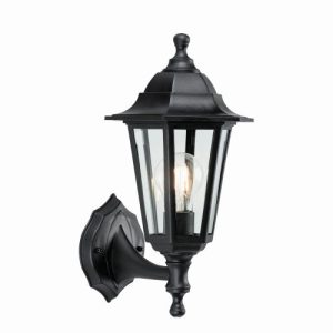 ENDON POLY 6-SIDED BLACK WALL LANTERN