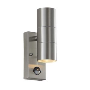 ENDON 57337 STAINLESS STEEL UP/DOWN PIR IP44 (SQ BASE)