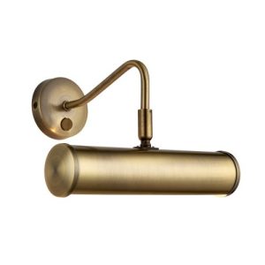 END TURNER 230MM ANTIQUE BRASS WALL PICTURE LIGHT