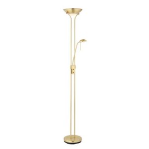 ENDON MOTHER & CHILD SATIN BRASS FLOOR LAMP