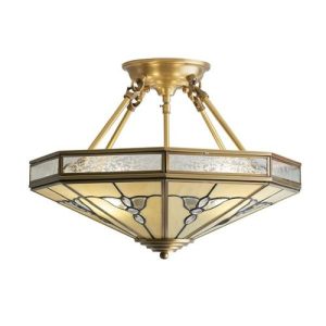 ENDON INTERIORS 1900 GLADSTONE 4LT SEMI FLUSH