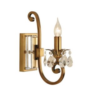 ENDON INTERIORS 1900 OKSANA ANTIQUE BRASS SINGLE WALL