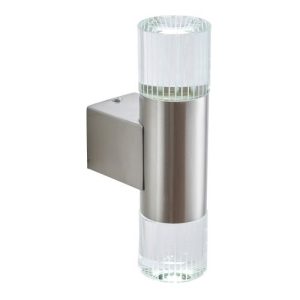 ENDON GRANT STAINLESS STEEL TWIN UP/DOWN LIGHT