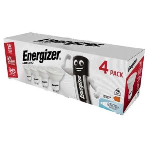 ENERGIZER LED GU10 5W=50W=375L WW 4 PACK