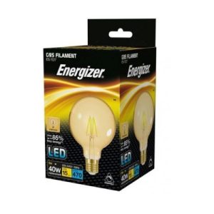 ENERGIZER LED G95 ES 4.5W=470L=40W FIL GOLD EWW 2200K DIMMABLE