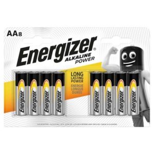 ENERGIZER AA 8 PACK ALKALINE BATTERIES