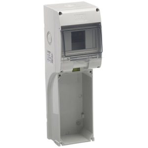 EUROPA SINGLE INTERLOCKED SOCKET ENCLOSURE WITH DINRAIL & WINDOW