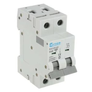 EUROPA 10A C-TYPE DOUBLE POLE MCB