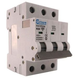 EUROPA 6A B-TYPE TRIPLE POLE MCB