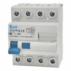EUROPA 100A 100mA 4 POLE RCD