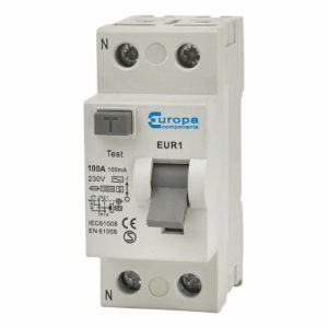 EUROPA 100A 100mA S-TYPE 4 POLE TIME DELAY RCD