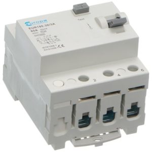 EUROPA 3 POLE 80A 30mA A-TYPE RCD