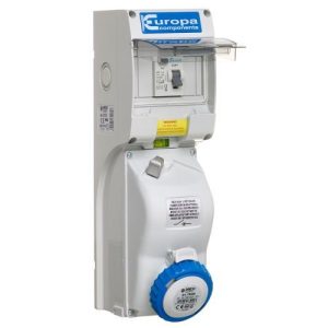 EUROPA IP65 16A 2P+E 230V RCD SOCKET