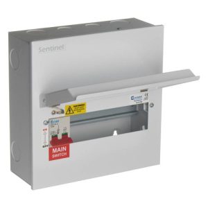 EUROPA 18W MAIN SWITCH CONSUMER UNIT METAL