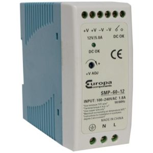 EUROPA 12V DC 5A 60W SWITCH MODE POWER SUPPLY