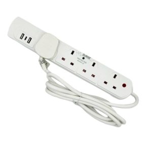 SP42/USB2/USBC SURGE PROTECTED 4-G 2M EXT SOCKET