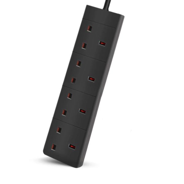 4-G 2MTR 13AMP EXT LEAD - BLACK