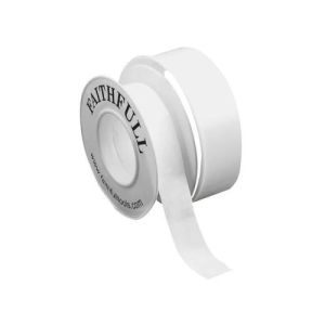 FAITHFULL 12MM X 12MTR WHITE PTFE TAPE (EACH)