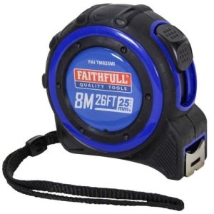 FAITHFULL 8mtr/26ft TAPE MEASURE