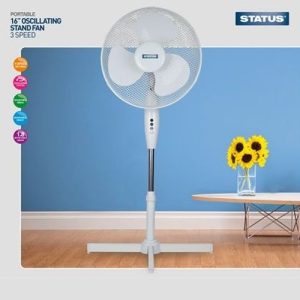 STATUS 16" 3-SPEED PEDESTAL FAN