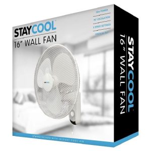 LLOYTRON 16" OSCILATING WALL FAN (F1421WH)