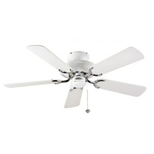 FANTASIA MAYFAIR 42" WHITE/STAINLESS STEEL CEILING FAN