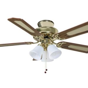 FANTASIA 42" BELAIRE POL/BRASS FAN+LT