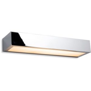 FIRSTLIGHT ZULU LED WALL LIGHT - 300MM CHROME WITH OPAL WHITE GLASS DIFFUSER