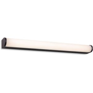 FIRSTLIGHT BRAVO LED WALL LIGHT - 600MM BLACK WITH OPAL WHITE POLYCARBONATE DIFFUSER