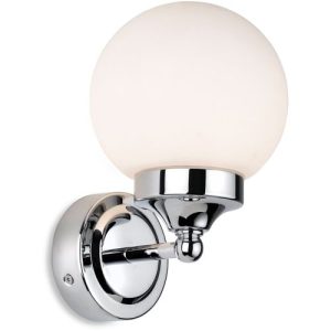 FIRSTLIGHT LOUIS WALL LIGHT CHROME WITH OPAL WHITE GLASS