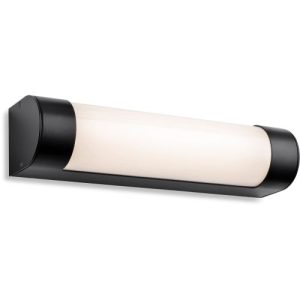 FIRSTLIGHT LIMA LED WALL LIGHT - 300MM BLACK WITH OPAL WHITE POLYCARBONATE DIFFUSER