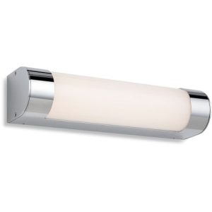 FIRSTLIGHT LIMA LED WALL LIGHT - 300MM CHROME WITH OPAL WHITE POLYCARBONATE DIFFUSER