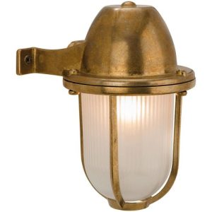 FIRSTLIGHT NAUTIC WALL LIGHT BRASS WITH FROSTED GLASS