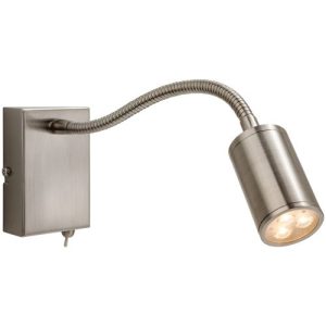 FIRSTLIGHT ORION LED FLEXI WALL LIGHT (SWITCHED) BRUSHED STEEL