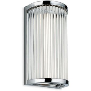 FIRSTLIGHT JEWEL LED WALL LIGHT CHROME WITH CLEAR GLASS RODS