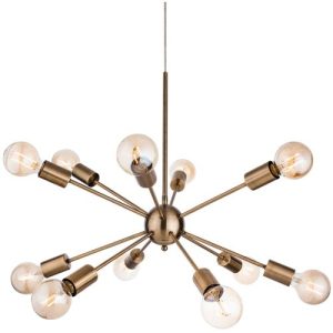 FIRSTLIGHT ALFA 12 LIGHT FITTING ANTIQUE BRASS
