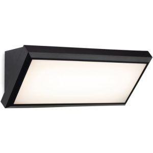 FIRSTLIGHT NITRO LED RESIN WALL LIGHT BLACK WITH WHITE POLYCARBONATE DIFFUSER