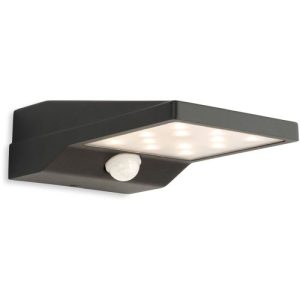 FIRSTLIGHT CYRUS LED SOLAR WALL LIGHT WITH PIR GRAPHITE