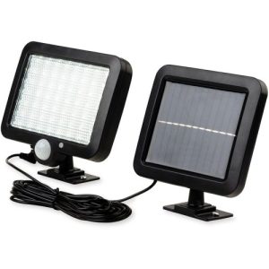 FIRSTLIGHT SONIC LED SOLAR SECURITY WALL LIGHT WITH PIR BLACK