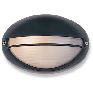 FIRSTLIGHT STREAMLINE WALL LIGHT - 60W BLACK WITH OPAL GLASS