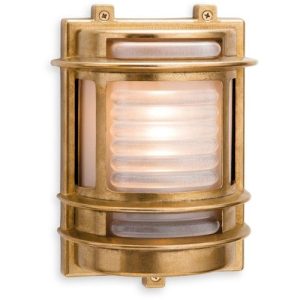 FIRSTLIGHT NAUTIC WALL LIGHT BRASS WITH FROSTED GLASS